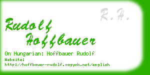 rudolf hoffbauer business card